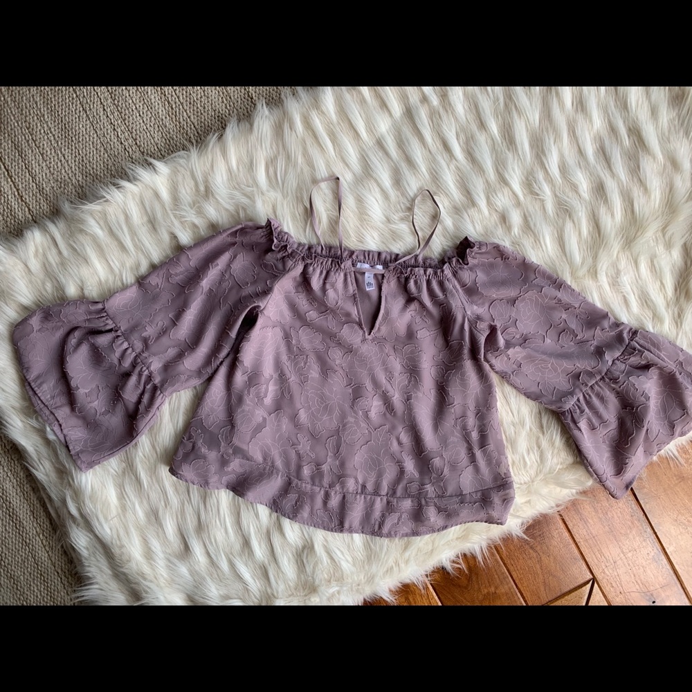 Purple long sleeve blouse